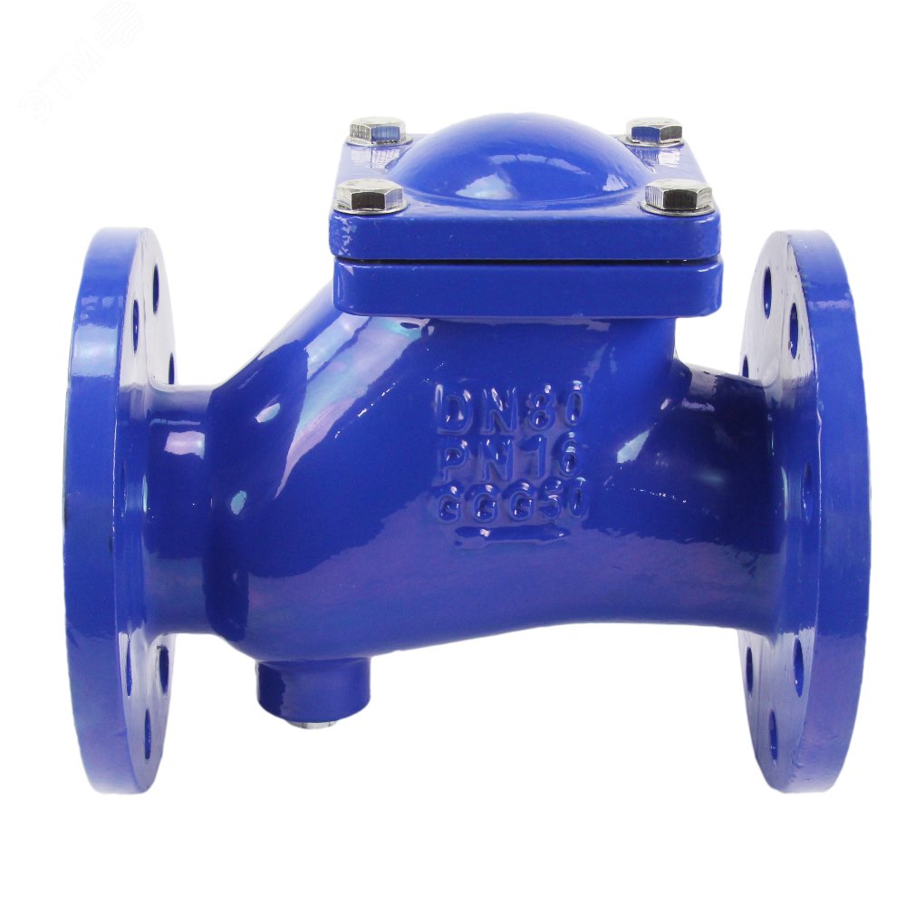 Изображение товара Клапан обратный шаровой фланцевый Ду80 Ру16 из чугуна для воды