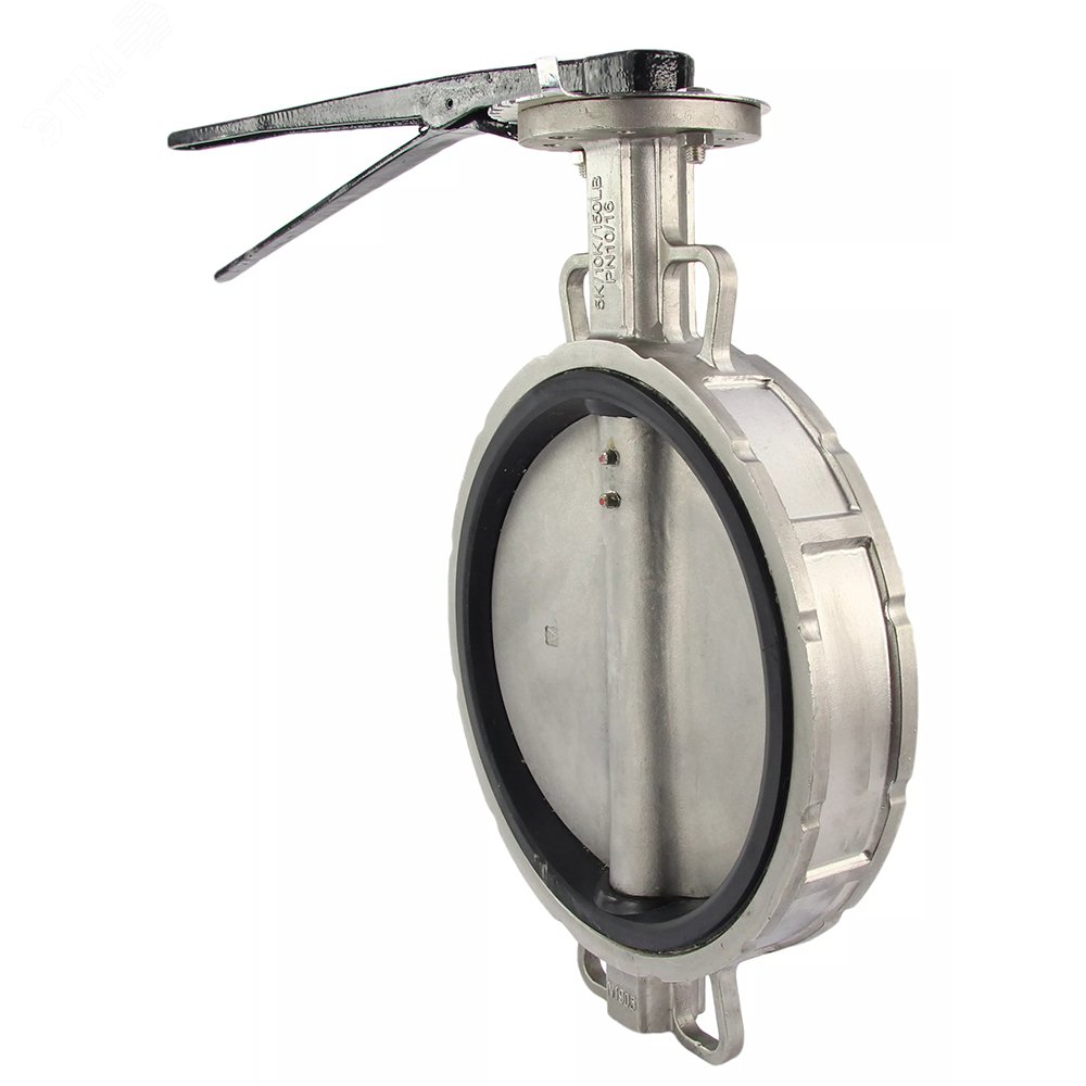 Изображение товара Затвор дисковый поворотный из нержавеющей стали 316L Ду150 Ру16