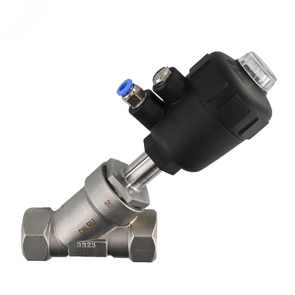 Изображение товара Клапан отсечной пневматический стальной Ду32 Ру25 Россия