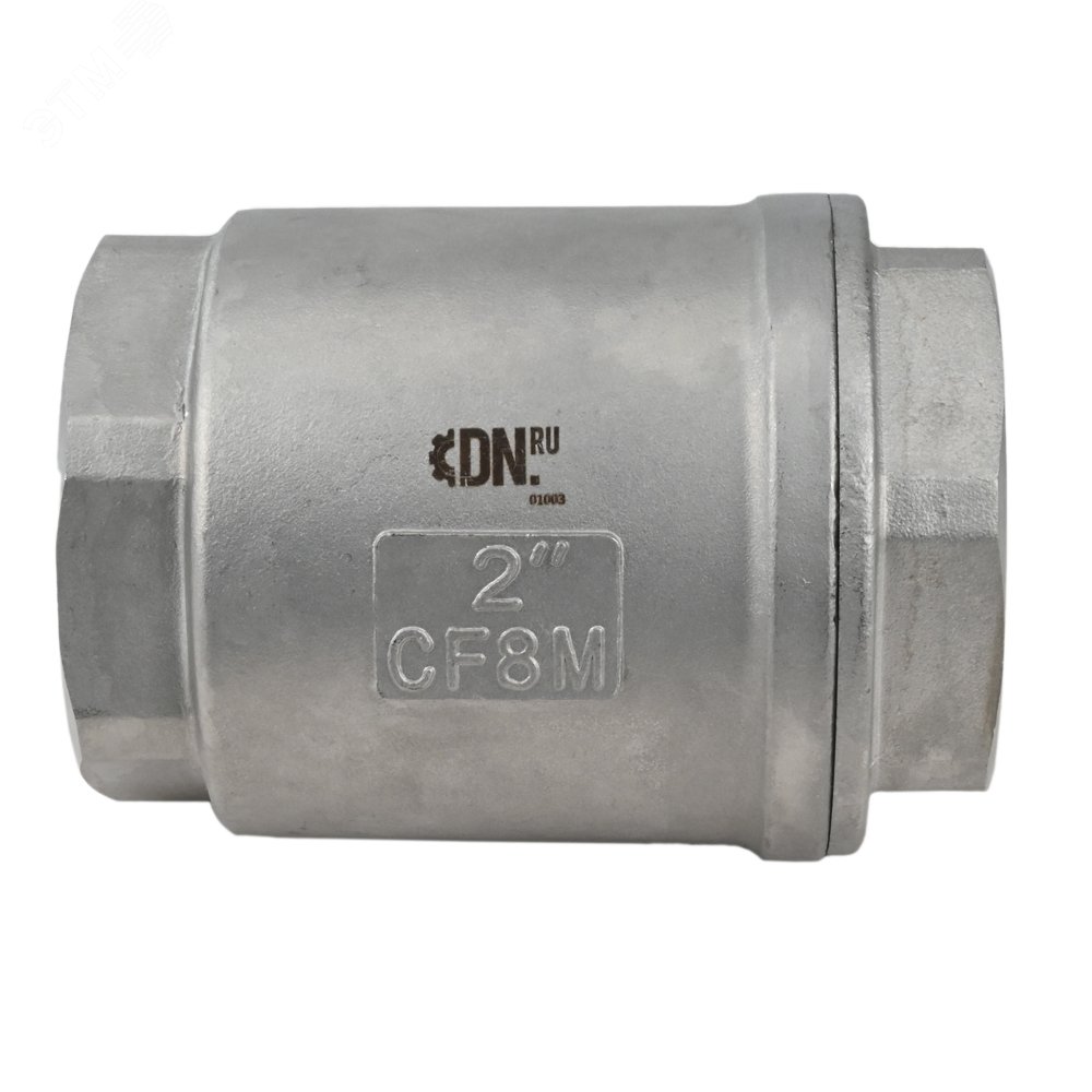 Изображение товара Клапан обратный пружинный резьбовой нержавеющая сталь Ду80 Ру40