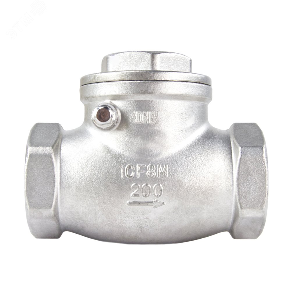 Изображение товара Клапан обратный поворотный Ду65 Ру16 из нержавеющей стали для водопровода