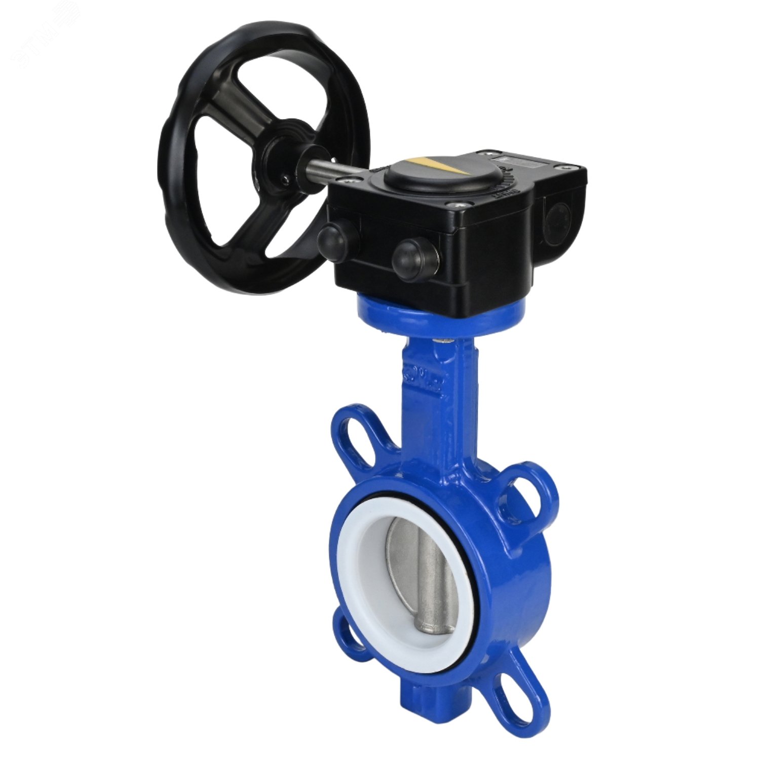 Изображение товара Затвор дисковый поворотный WCB-316L-PTFE Ду50 Ру16 с редуктором HAM-1