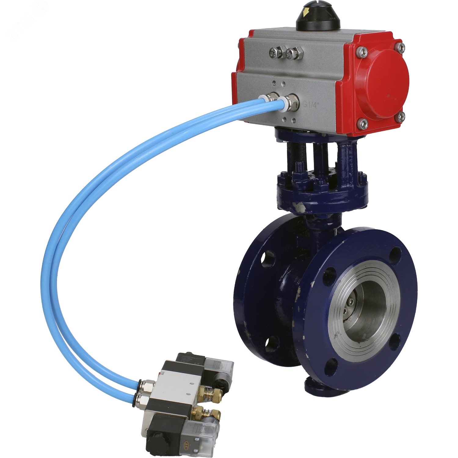 Изображение товара Затвор дисковый поворотный DN.ru с пневмоприводом Ду65