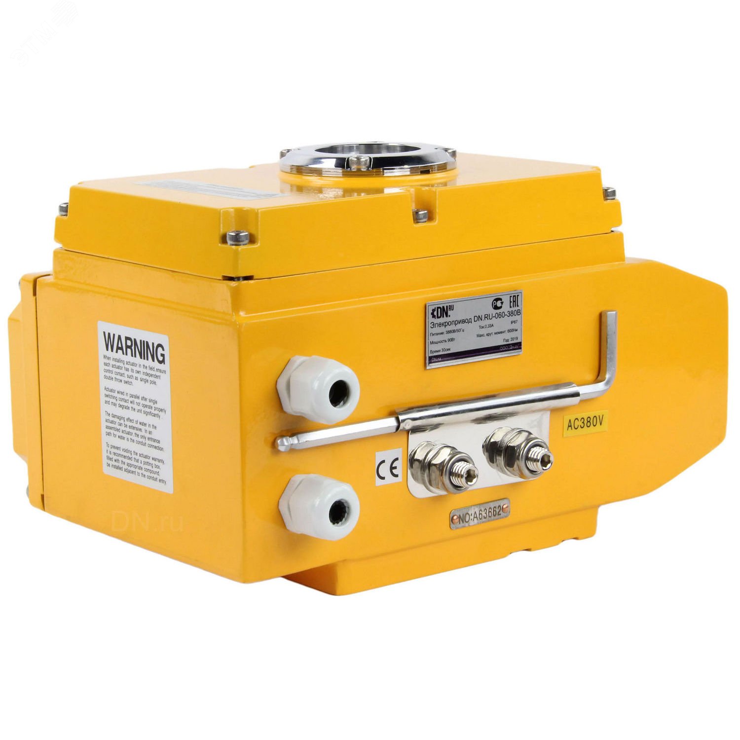 Изображение товара Электропривод четвертьоборотный Q-N-040EM-O1 380В IP67 крутящий момент 400Нм