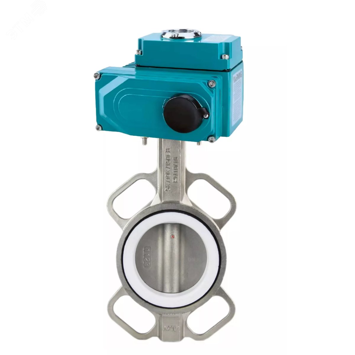 Изображение товара Затвор дисковый поворотный 316-316-PTFE-2W-Fb Ду150 Ру16 электропривод 220В