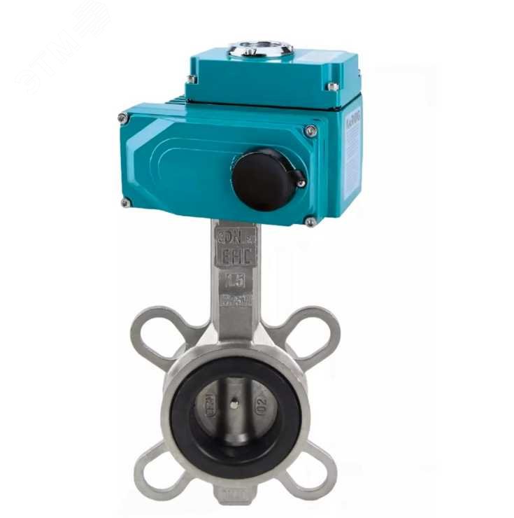 Изображение товара Затвор дисковый поворотный 316L с электроприводом Ду150