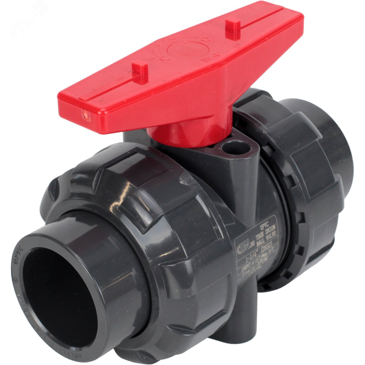 Изображение товара Кран шаровой НПВХ-НПВХ Dн20 Ру10 полнопроходной с муфтовым соединением