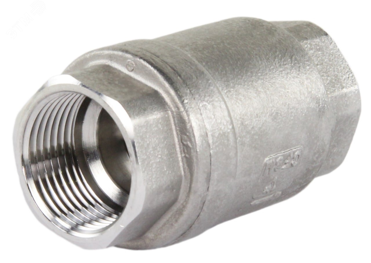 Изображение товара Клапан обратный пружинный муфтовый из нержавеющей стали 2 дюйма PN16