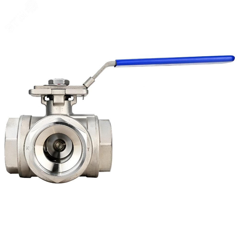 Изображение товара Кран шаровой DN.ru 316-316-PTFE-SP-3T-T-ISO-H Ду15 Ру63 ZGY, трехходовой, T-тип, неполнопроходной, резьбовой, материал корпуса - нержавеющая сталь CF8M/AISI 316, уплотнение - PTFE, с ISO фланцем и рукояткой (шт) Изображение товара Кран шаровой DN.ru 316-316-PTFE-SP-3T-T-ISO-H Ду15 Ру63 ZGY, трехходовой, T-тип, неполнопроходной, резьбовой, материал корпуса - нержавеющая сталь CF8M/AISI 316, уплотнение - PTFE, с ISO фланцем и рукояткой (шт)