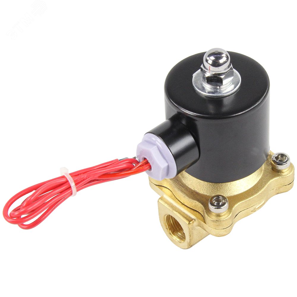 Изображение товара Клапан электромагнитный соленоидный двухходовой VS2W-100N-NC Ду15 Ру10 проходное сечение 16, корпус латунь, прямого действия, присоединение внутренняя резьба 1/2, нормально-закрытый (НЗ), уплотнение NBR, катушка 220В (шт)