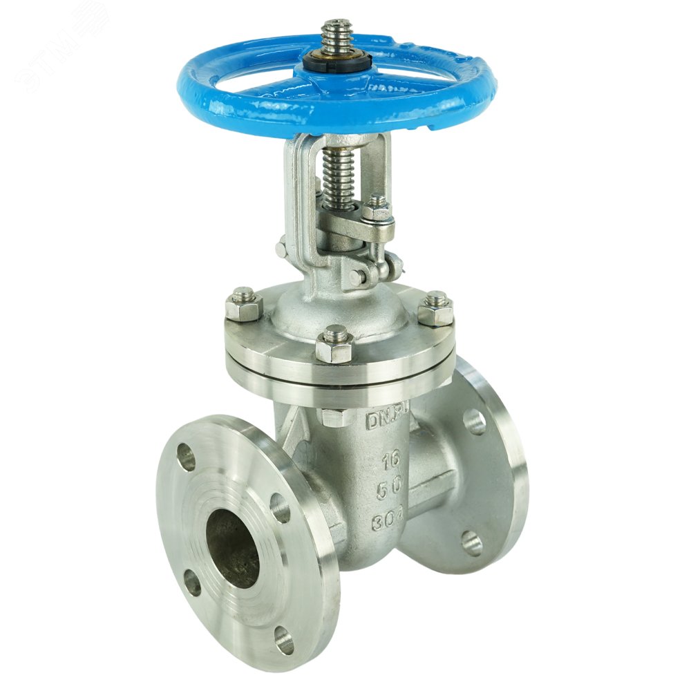 Изображение товара Задвижка клиновая 30нж41нж 304-304-M-2W-F-S Ду50 нержавеющая сталь фланцевая штурвал