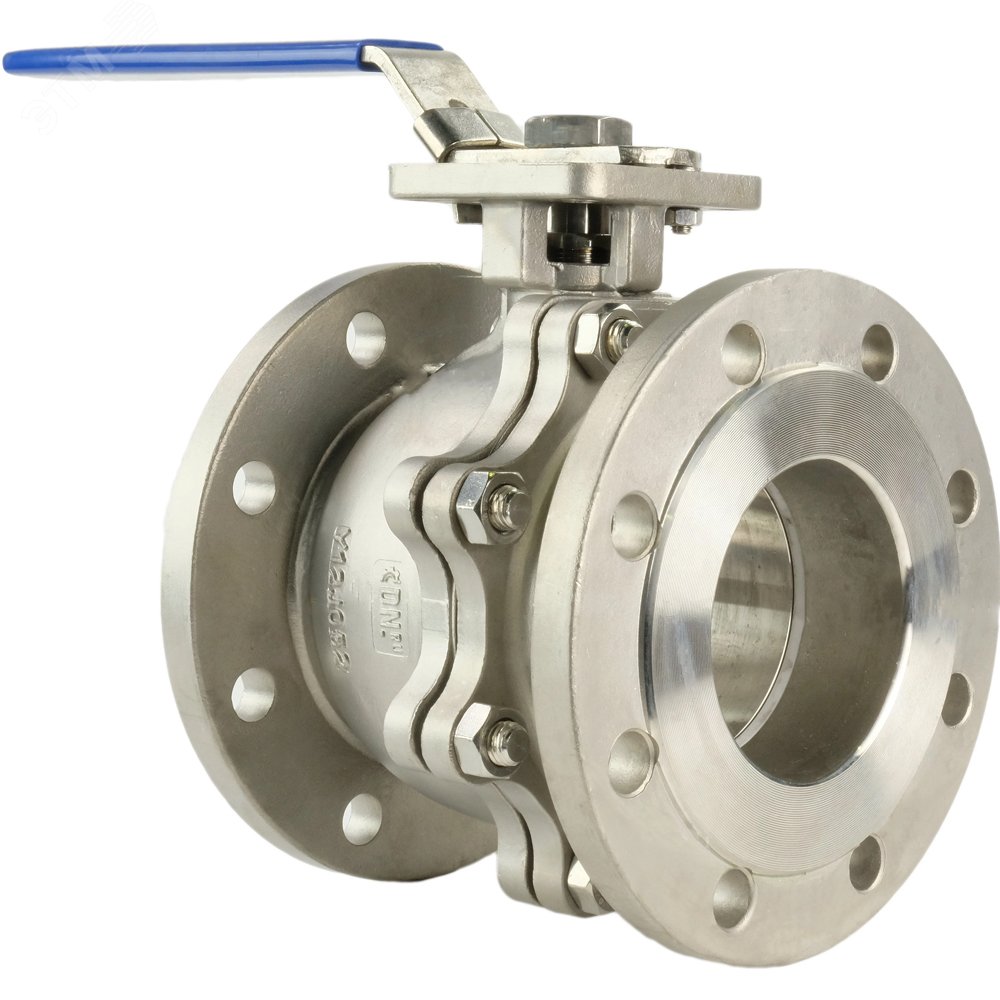 Изображение товара Кран шаровой нержавеющий Ду100 Ру16 полнопроходной фланцевый