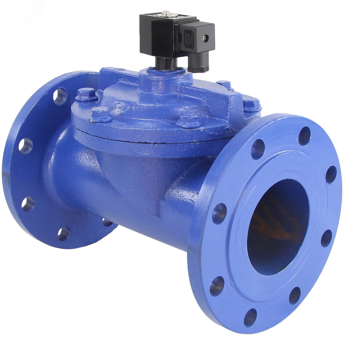 Изображение товара Клапан электромагнитный VSF-602N-PU-NC Ду80 Ру10, соленоидный двухходовой, корпус чугун, уплотнение NBR, фланцевый, нормально-закрытый, пилотный, катушка 24В DAR (шт)