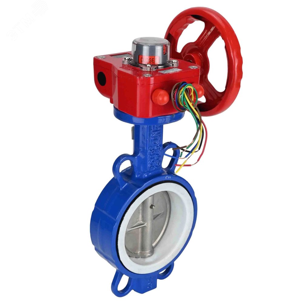 Изображение товара Затвор дисковый поворотный WCB 316L Ду80 Ру16 с редуктором HGBF-1