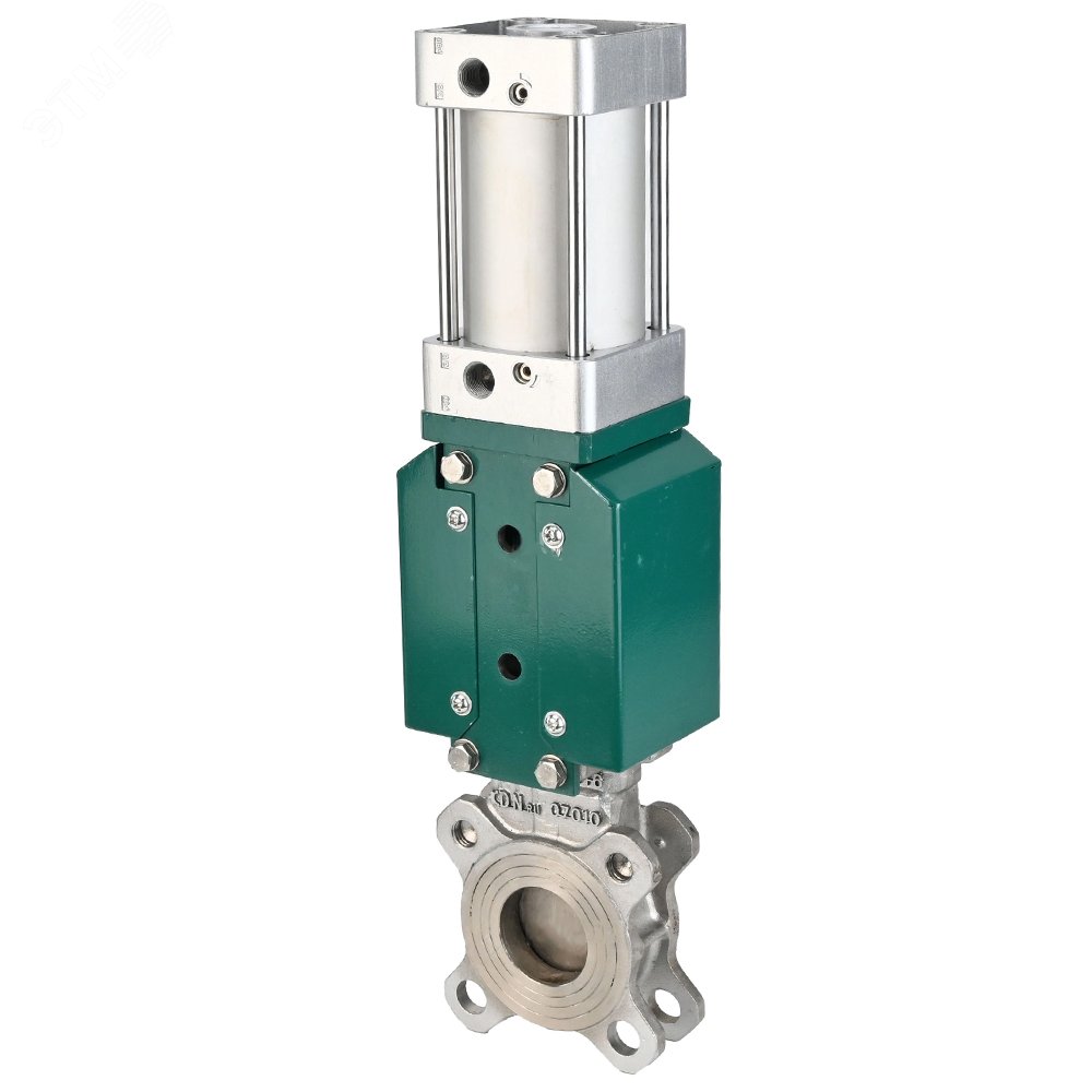 Изображение товара Задвижка шиберная 304-304-EPDM-2W-Fb-2P межфланцевая WENZ с пневмоприводом Ду100