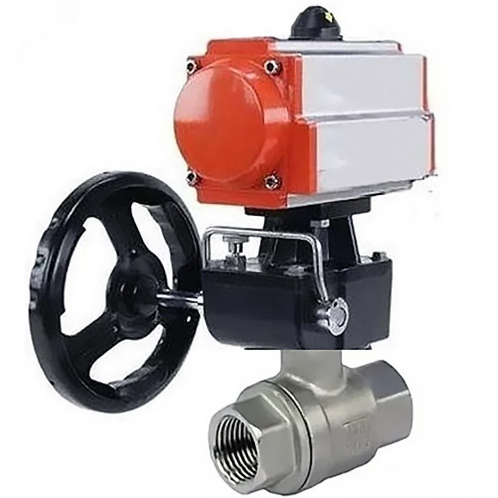 Изображение товара Полнопроходной двухходовой кран шаровой нержавеющая сталь 1'' Ру63