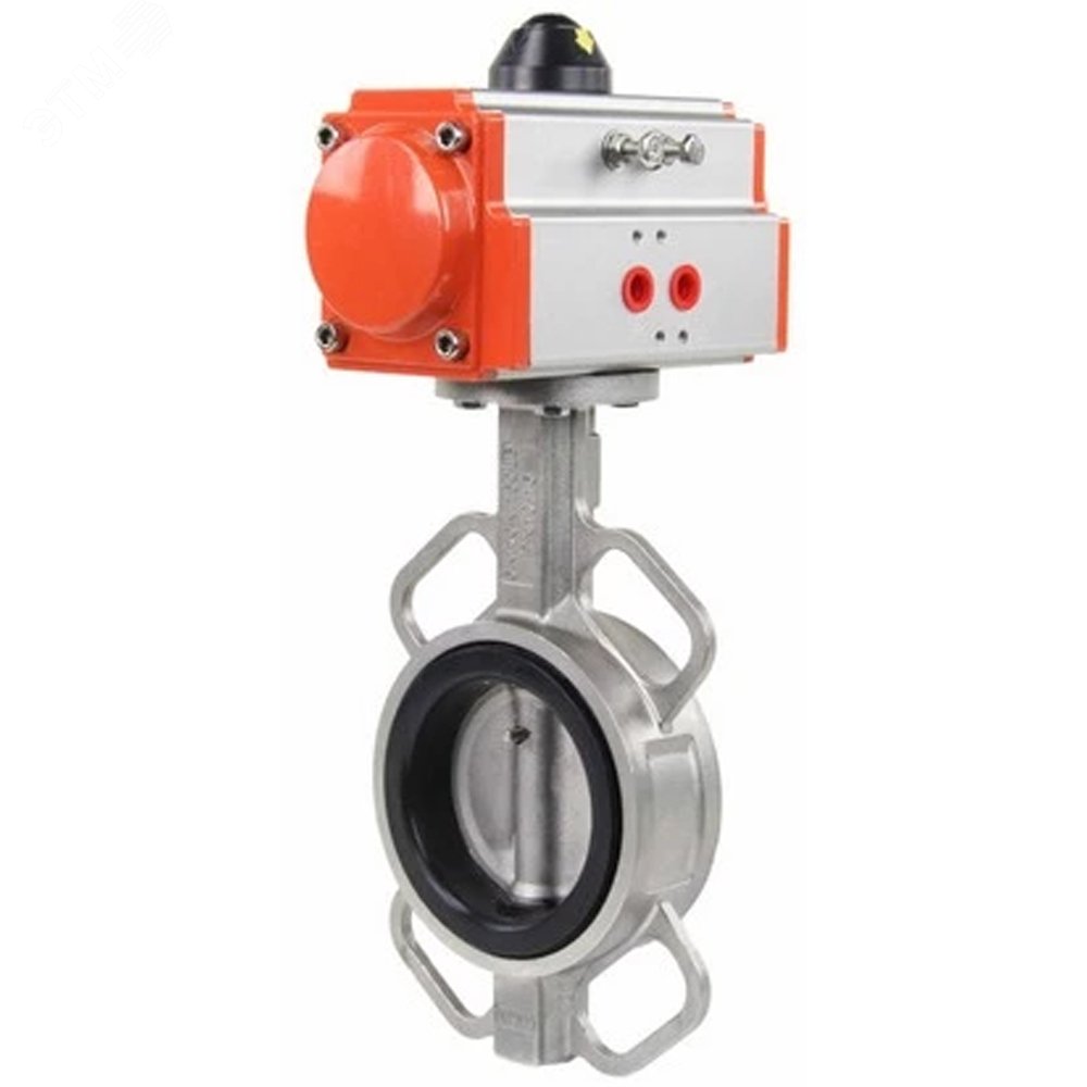 Изображение товара Затвор дисковый поворотный 316L Ду50 с пневмоприводом