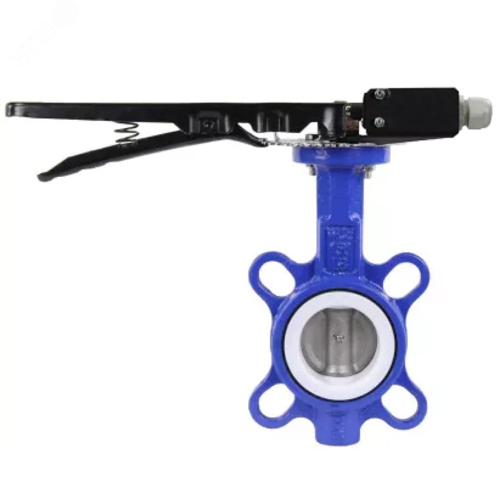 Изображение товара Затвор дисковый поворотный WCB 316L Ду50 Ру16 с рукояткой и датчиками