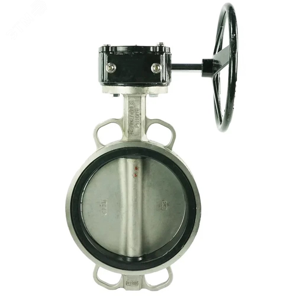 Изображение товара Затвор дисковый поворотный 316L Ду50 с редуктором и EPDM уплотнением