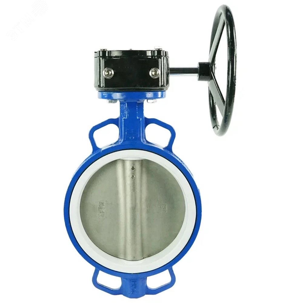 Изображение товара Затвор дисковый поворотный WCB-316L-PTFE Ду65 Ру16 с редуктором RDN-1