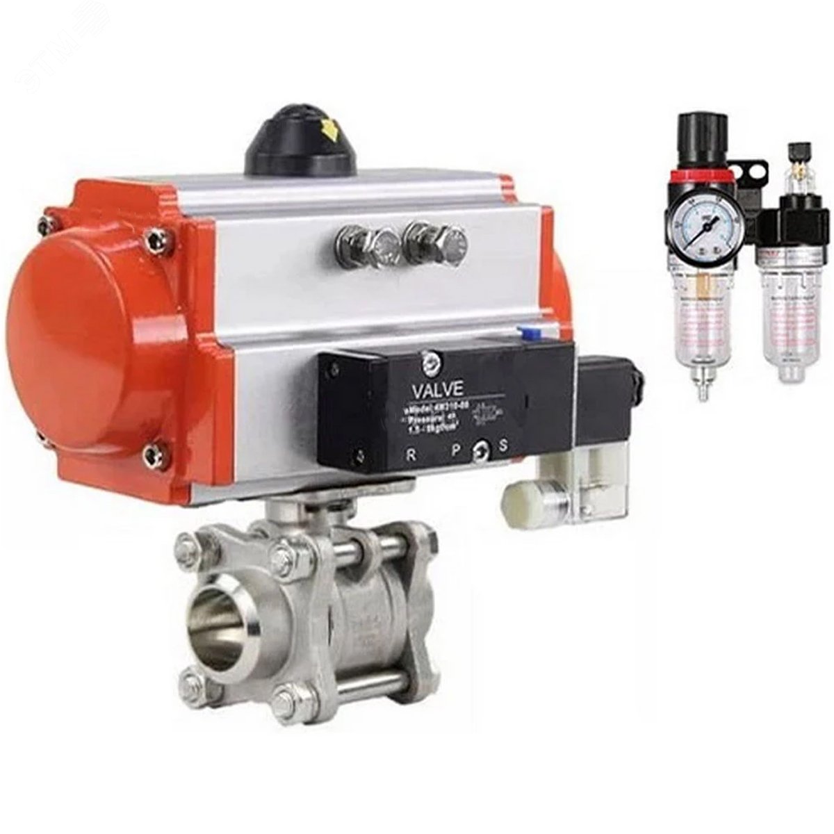 Изображение товара Кран шаровой 316-316-PTFE-FP-W-ISO-H WDVF Ду32 полнопроходной нержавеющая сталь