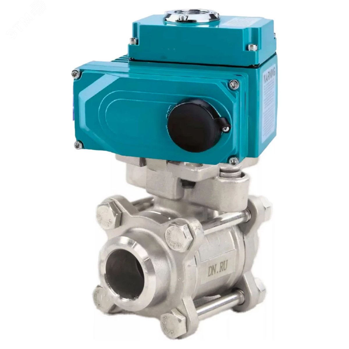 Изображение товара Кран шаровой DN.ru 316-316-PTFE-FP-W-ISO-H WDVF Ду32 Ру63 электропривод нержавейка