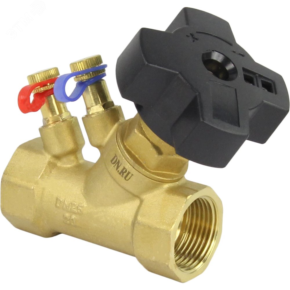 Изображение товара Клапан балансировочный латунный КБЛР-LIGH Ду40 PN16 L=105 мм муфтовый (шт)