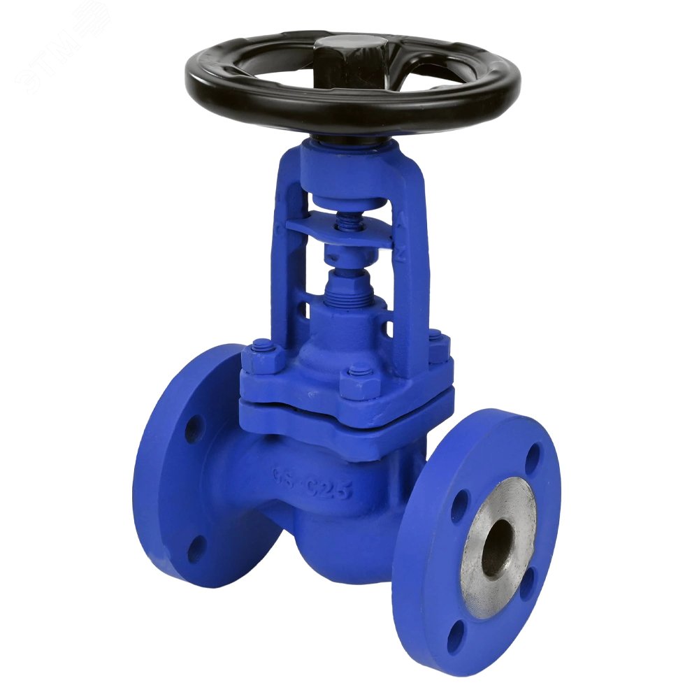 Изображение товара Клапан запорный сильфонный 234F Ду15 Ру40 фланцевый стальной с штурвалом