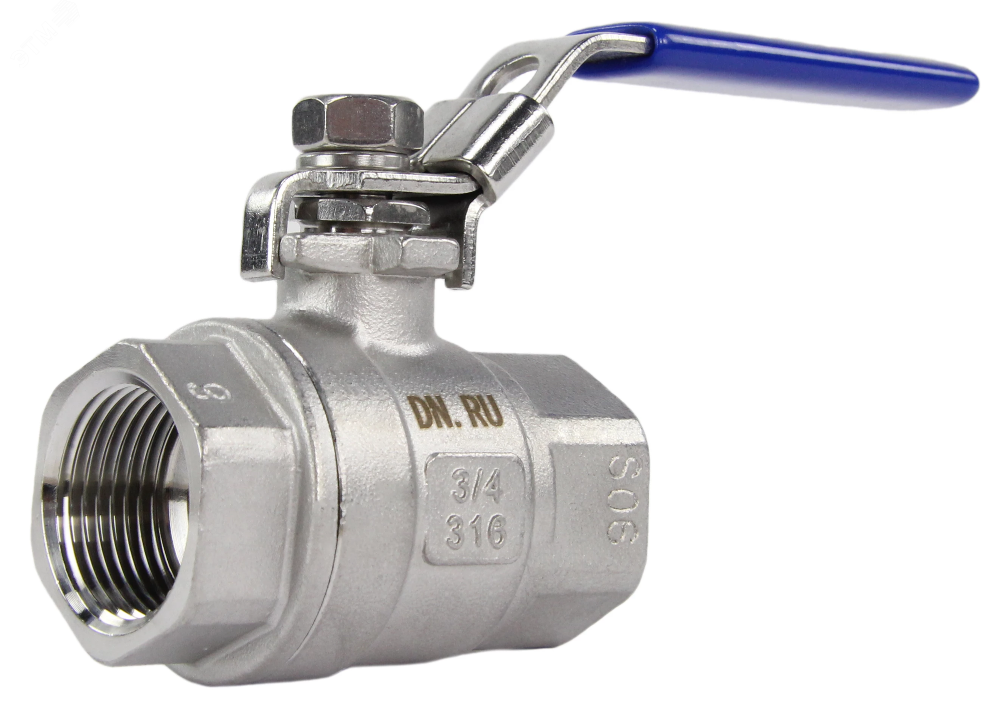 Изображение товара Кран шаровой КШМП.316.230 3/4 Ду20 Ру63 нержавеющая сталь