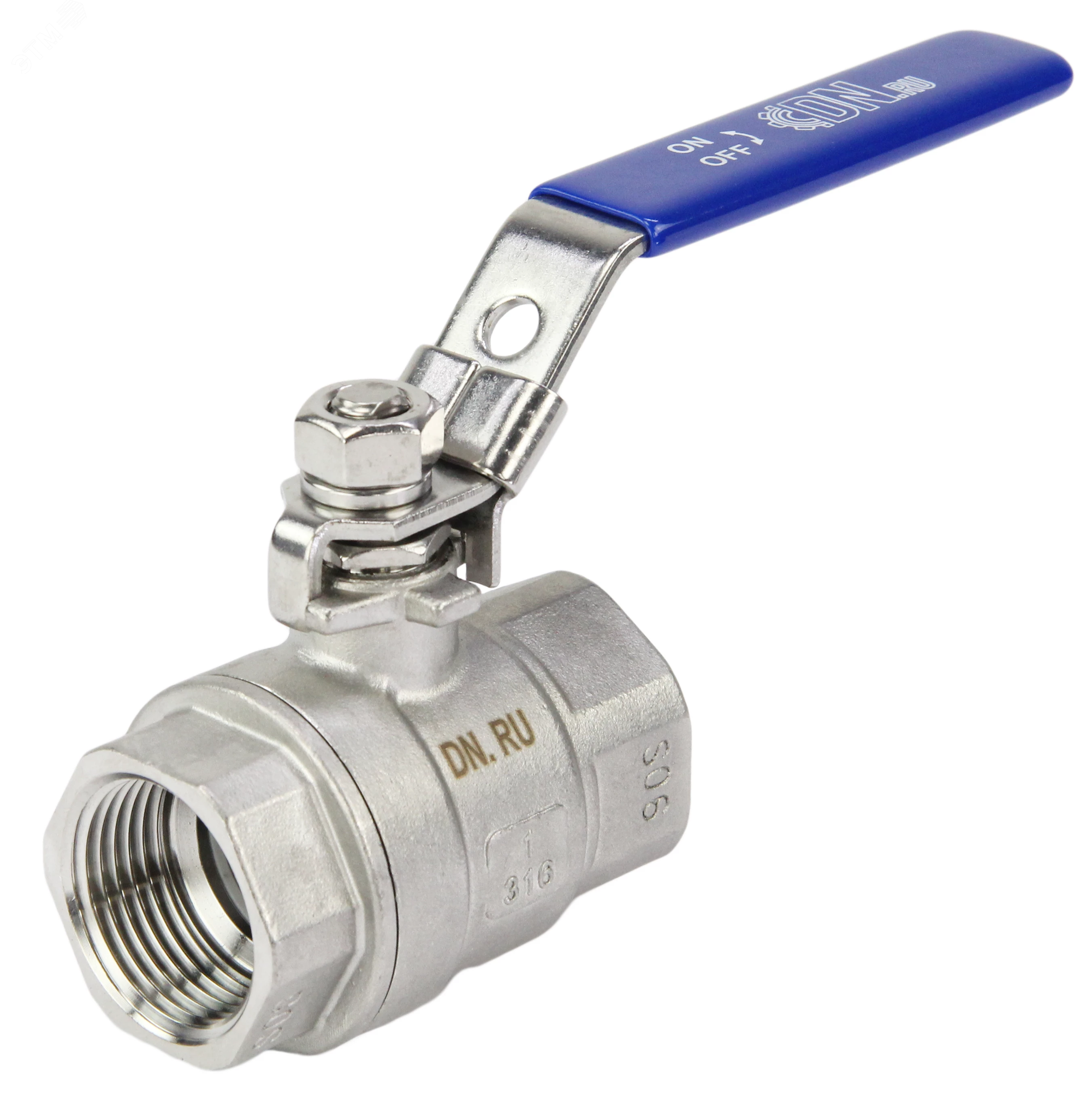 Изображение товара Кран шаровой КШМП 316 1 Ду25 Ру63 полнопроходной нержавеющая сталь