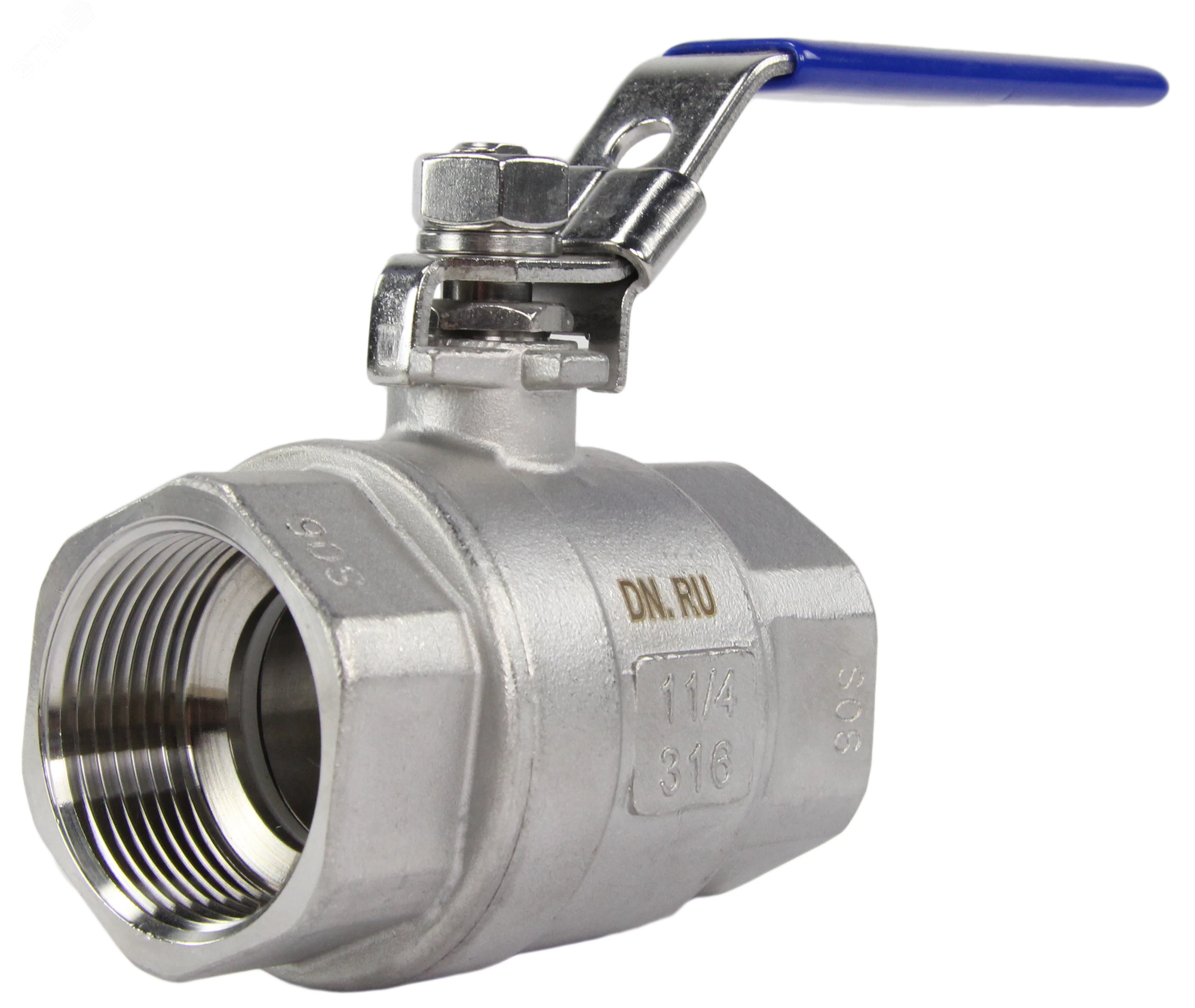 Изображение товара Кран шаровой полнопроходной из нержавеющей стали Ду32 Ру63 1 1/4''