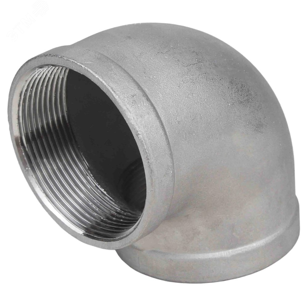 Изображение товара Отвод (уголок) 304 Вр/Вр 2 1/2'' Ду65 Ру16 угол 90 град., корпус нержавеющая сталь 304, присоединение внутренняя / внутренняя резьба (шт)