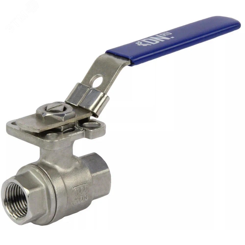 Изображение товара Кран шаровой полнопроходной нержавеющая сталь Ду20 Ру63