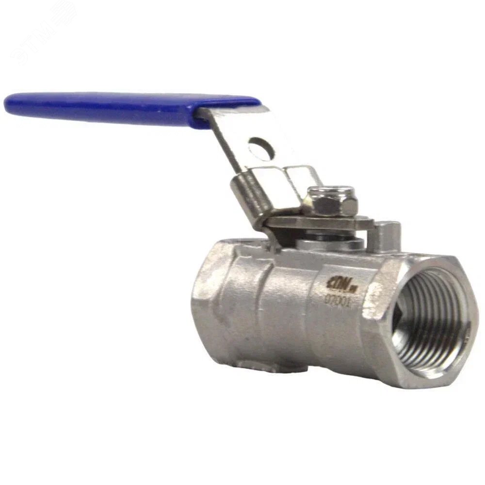 Изображение товара Кран шаровой RP.316.230.MM.015 1/2'' Ду15 Ру63 стандартнопроходной двухходовой, нержавеющая сталь SS316, внутренняя резьба, уплотнение PTFE, рабочая температура до 230 град (шт)