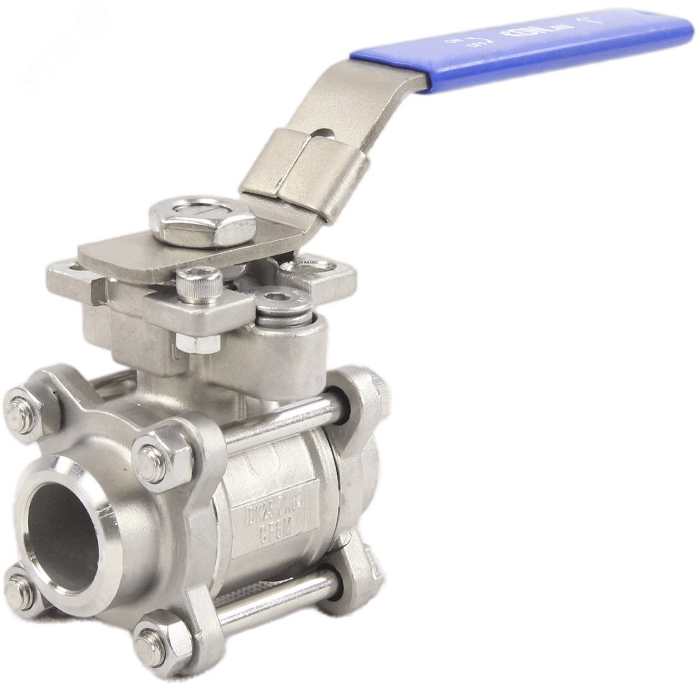 Изображение товара Кран шаровой КШПП 316.200-ISO Ду50 Ру40 нержавеющая сталь полнопроходной