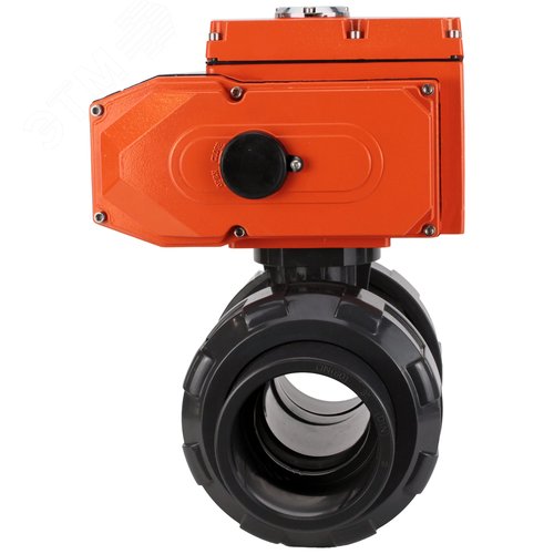 Изображение товара Кран шаровой НПВХ-НПВХ-E-FP-GRM-ISO Дн100 Ру10 полнопроходной, корпус НПВХ, шар НПВХ, уплотнение EPDM, с электроприводом QT2-005-380VAC (шт)