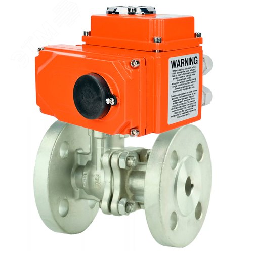 Изображение товара Кран шаровой КШФП.316.200 Ду25 Ру40 полнопроходной, фланцевый, корпус нержавеющая сталь SS316, с электроприводом QT2-003-220VAC (шт)