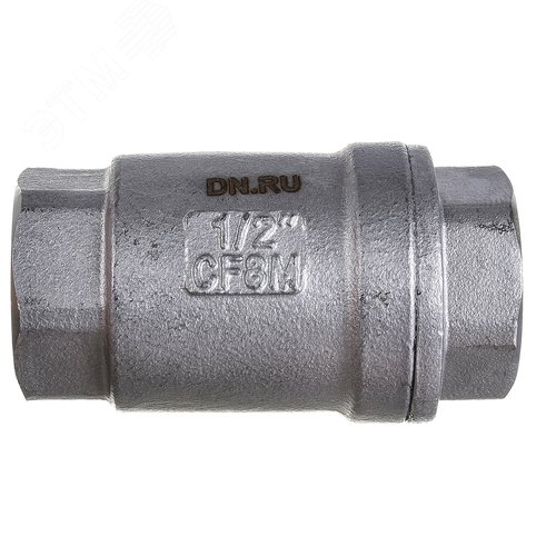 Изображение товара Клапан обратный LSCV 1/2'' Ду15 Ру16 резьбовой, пружинный, корпус нержавеющая сталь, диск нержавеющая сталь, уплотнение PE (шт)