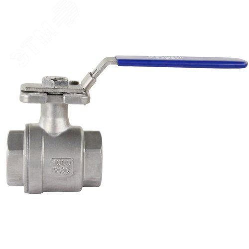 Изображение товара Кран шаровой КШМП.316.230-ISO Ду15 Ру63 полнопроходной, двухходовой, нержавеющая сталь SS316, внутренняя резьба, уплотнение PTFE, ISO-фланец, рукоятка, 9х9, F03/F04 (шт)