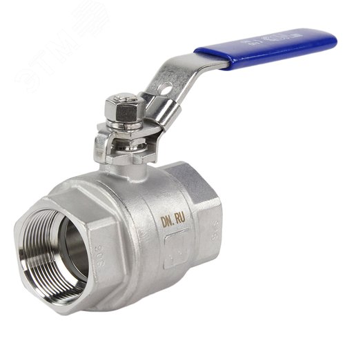 Изображение товара Кран шаровой КШМП.316.230 1 1/4'' Ду32 Ру63 полнопроходной двухходовой, нержавеющая сталь SS316, внутренняя резьба, уплотнение PTFE, ручка-рычаг (шт)