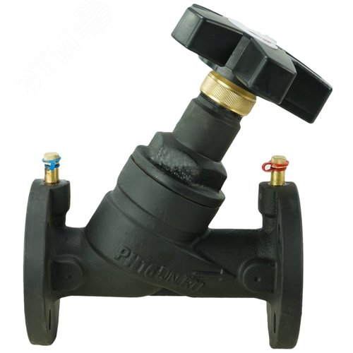 Изображение товара Клапан балансировочный чугунный КБЛФ Ду15 Ру16 фланцевый, с ниппелями (шт)