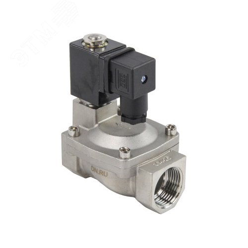 Изображение товара Клапан электромагнитный VS2W-401V-PU-NC 1 1/2'' Ду40 Ру10 пилотного действия двухходовой, корпус сталь нержавеющая 304, присоединение внутренняя резьба, уплотнение VITON, нормально-закрытый, катушка 24В AC (шт)