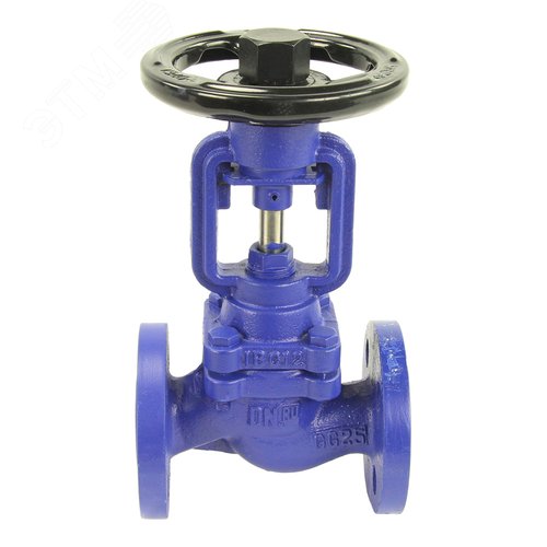 Изображение товара Клапан запорный сильфонный V234A Ду15 Ру16 чугунный, фланцевый (шт)