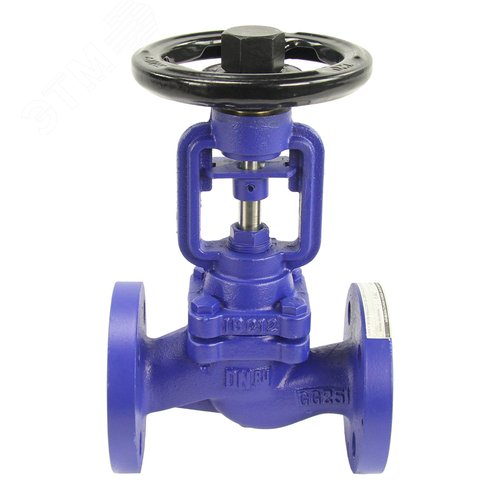 Изображение товара Клапан запорный сильфонный V234A Ду20 Ру16 чугунный, фланцевый (шт)