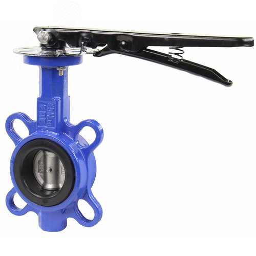 Изображение товара Затвор дисковый поворотный WCB-316L-EPDM Ду100 Ру16 корпус углеродистая сталь WCB, диск нержавеющая сталь 316L, уплотнение EPDM, с рукояткой, квадрат 11х11, F07 (шт)