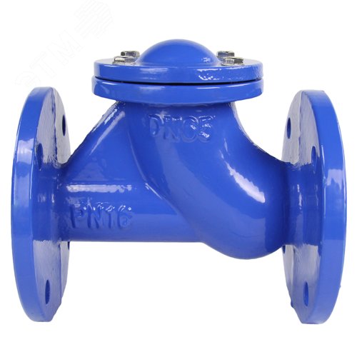 Изображение товара Клапан обратный Ду65 Ру16 фланцевый, шаровой, корпус чугун, шар чугун, уплотнение NBR (шт)