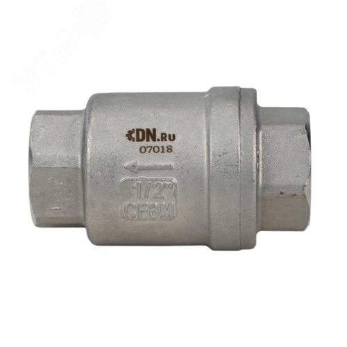 Изображение товара Клапан обратный SCV316-6340 1/2'' Ду15 Ру63 резьбовой, пружинный, корпус нержавеющая сталь, диск нержавеющая сталь, уплотнение PE (шт)
