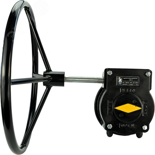 Изображение товара Редуктор четвертьоборотный HARC-11, корпус алюминий, штурвал 600 мм, квадрат штока 42х42, F14 (шт)