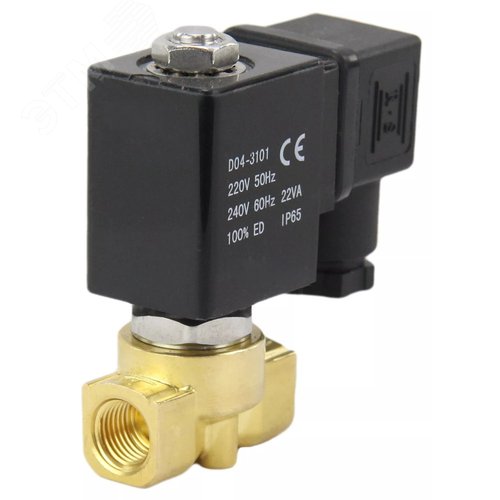 Изображение товара Клапан электромагнитный VS2W-700P-Z-NC 1 1/2'' Ду40 Ру10 прямого действия двухходовой, корпус латунь, присоединение внутренняя резьба, уплотнение PTFE, нормально-закрытый, катушка 220В AC (шт)
