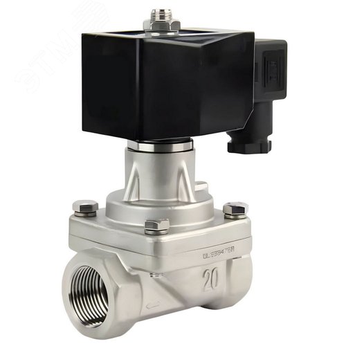 Изображение товара Клапан электромагнитный VS2W-701P-Z-NC 1 1/2'' Ду40 Ру10 прямого действия двухходовой, корпус сталь нержавеющая 304, присоединение внутренняя резьба, уплотнение PTFE, нормально-закрытый, катушка 24В AC (шт)